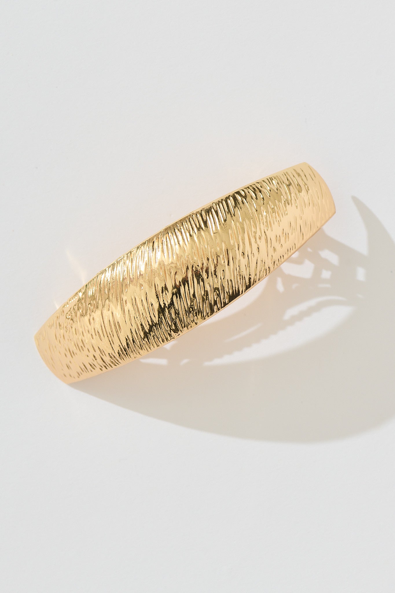 Barry Barrette Hair Clip in Textured Gold
