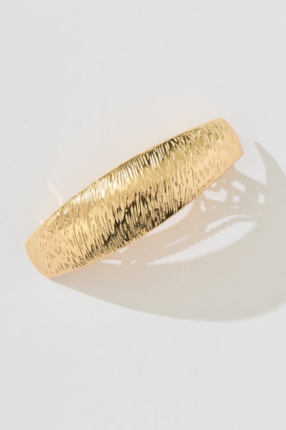 Barry Barrette Hair Clip in Textured Gold