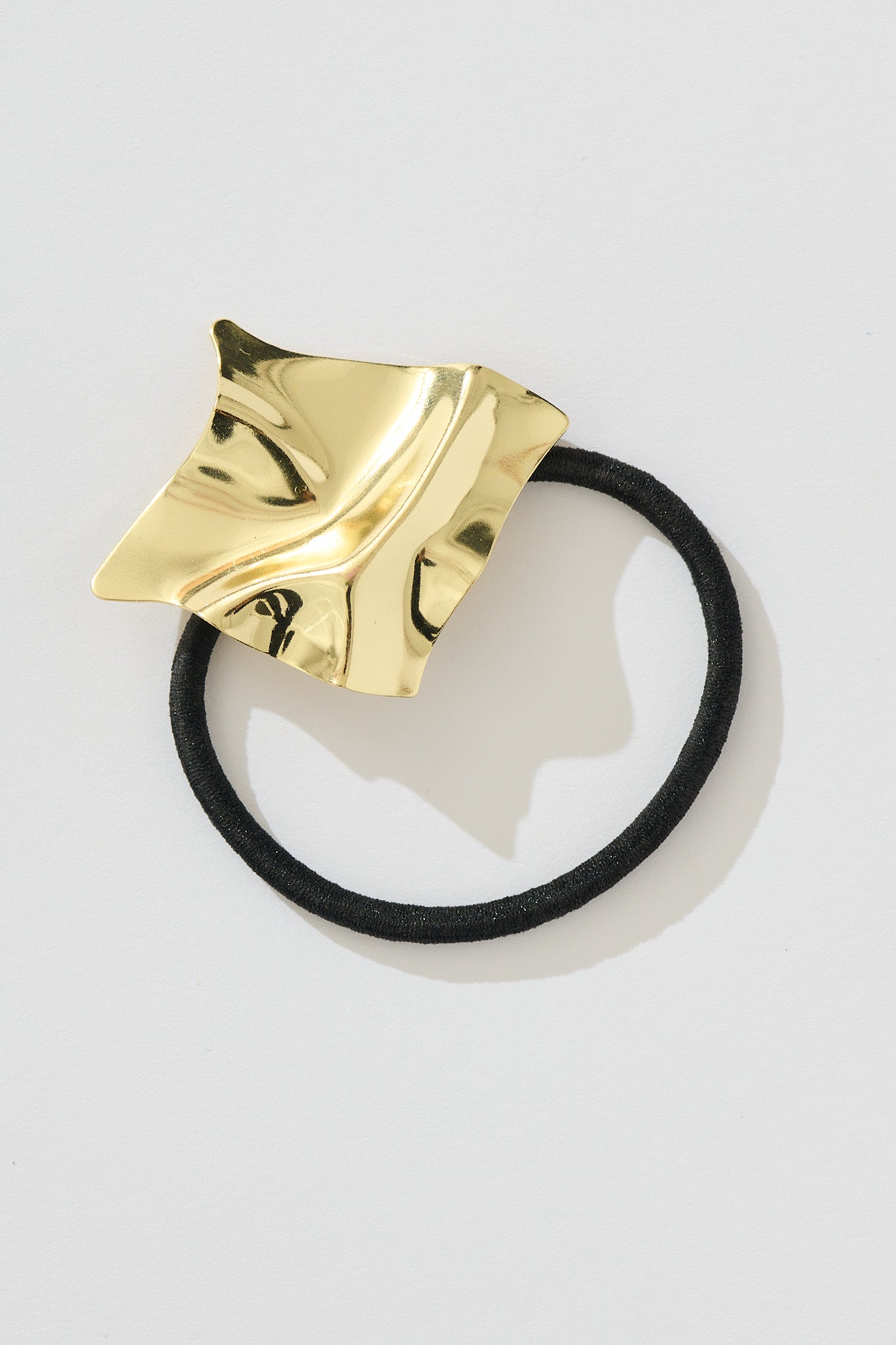 Terra Metal Ponytail Hair Tie in Gold
