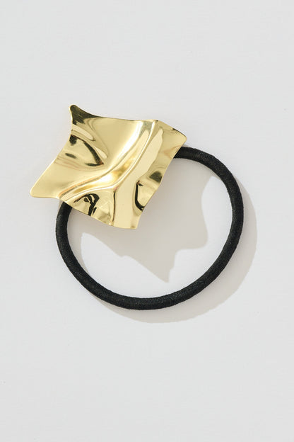 Terra Metal Ponytail Hair Tie in Gold