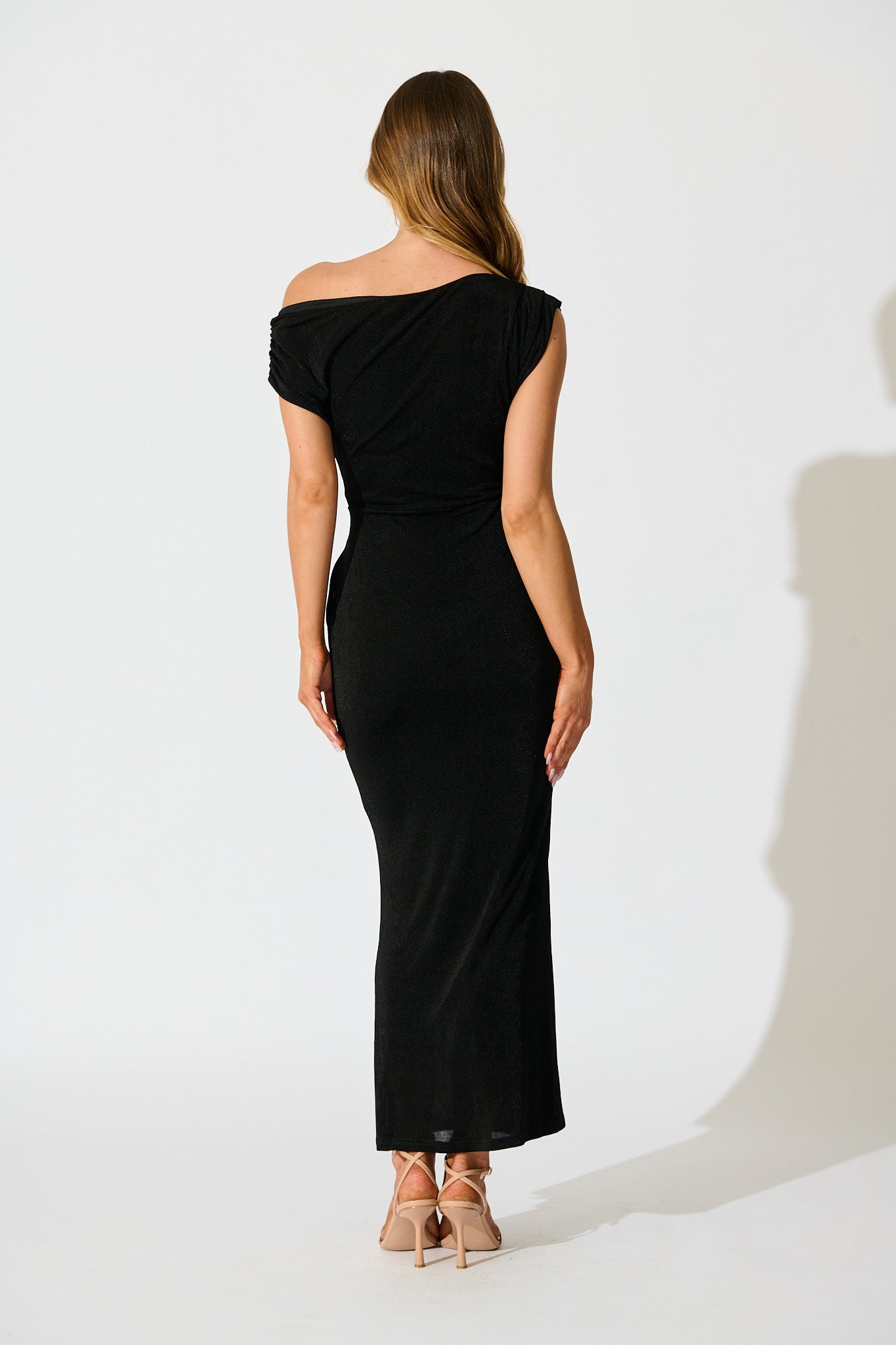 Queen Of The Night Maxi Dress in Black Jersey
