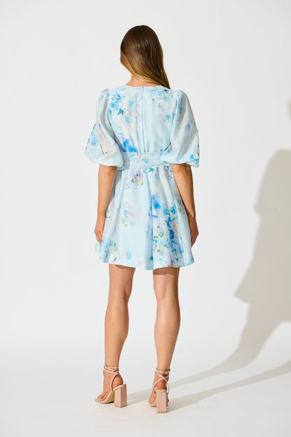Zoeva Dress in Blue Floral
