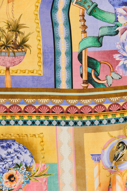 Vita Mia Midi Shirt Dress in Multi Conversational Print