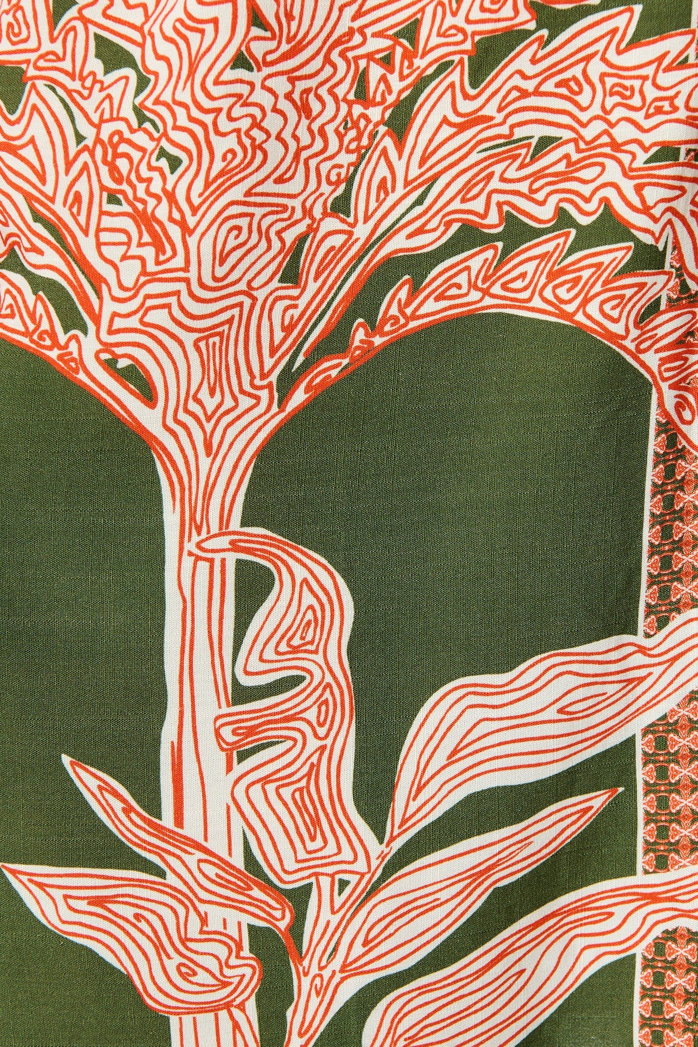 Jordana Shirt Dress in Khaki Placement Print