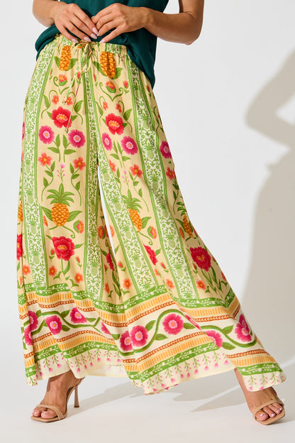 Isla Tropic Pant in Pineapple Print