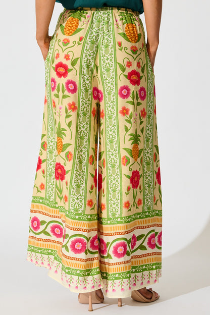 Isla Tropic Pant in Pineapple Print