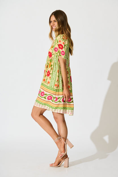 Zesty Breeze Dress in Pineapple Print
