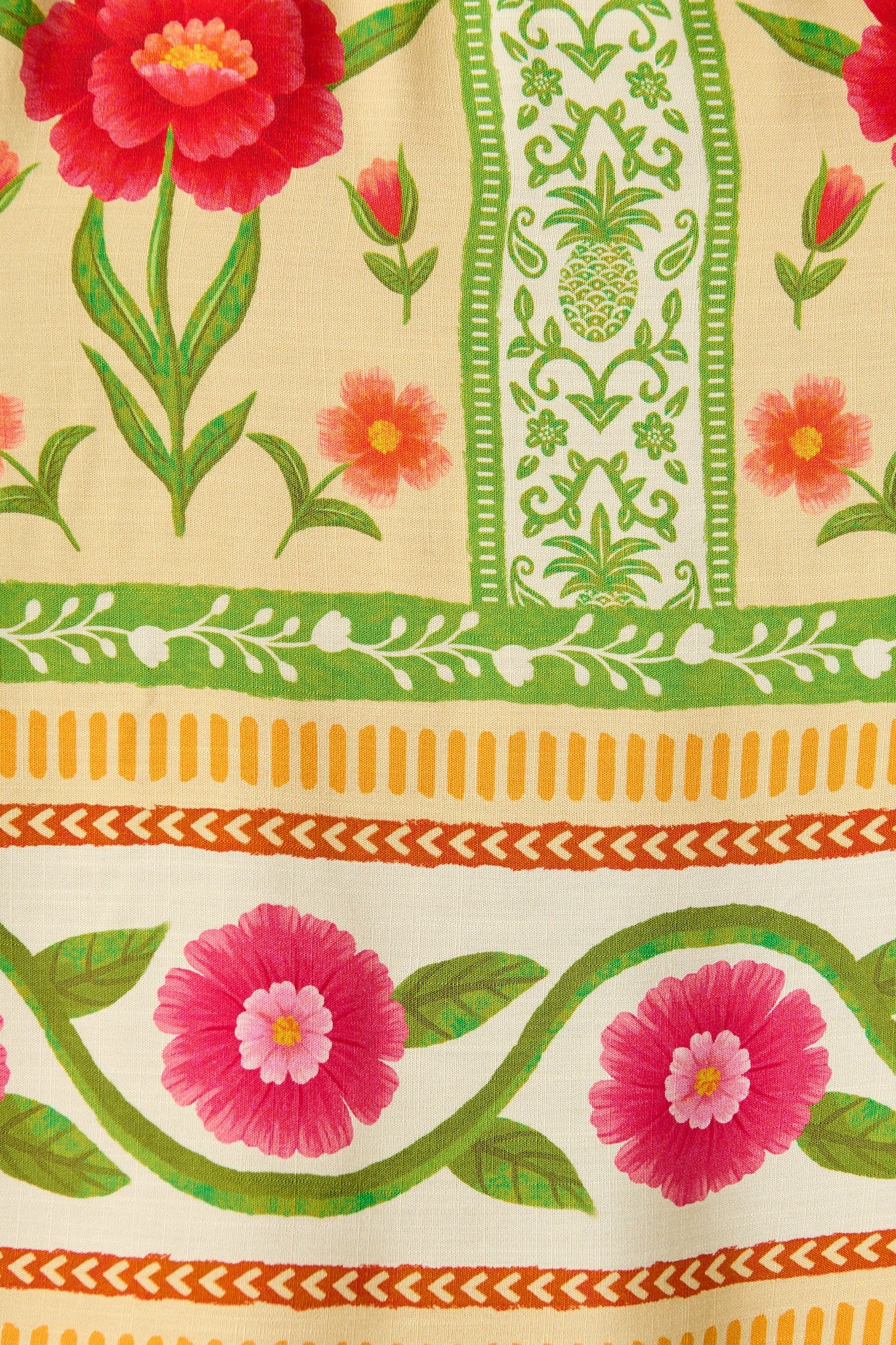 Zesty Breeze Dress in Pineapple Print