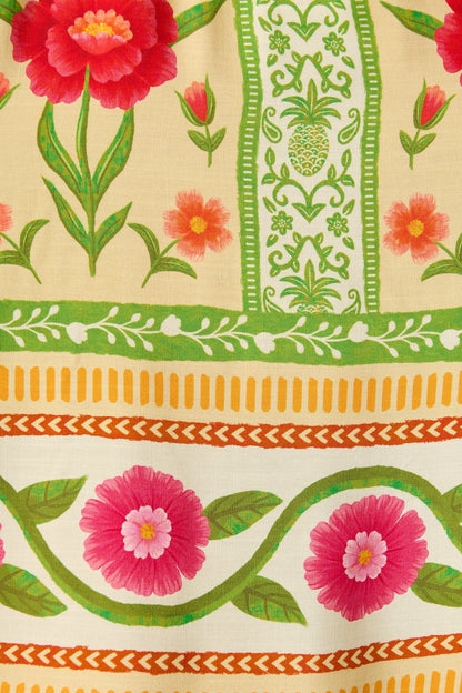 Zesty Breeze Dress in Pineapple Print