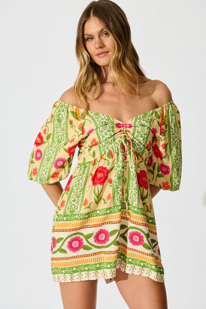 Sunset Squeeze Playsuit in Pineapple Print