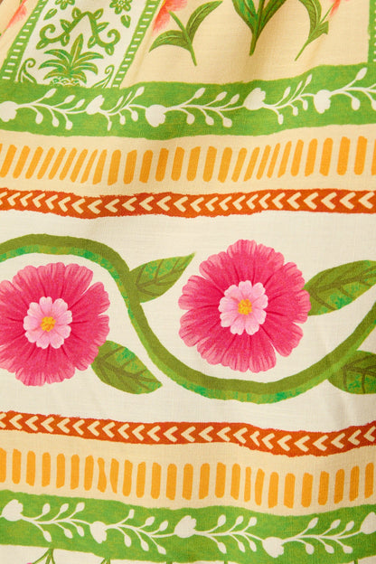 Sunset Squeeze Playsuit in Pineapple Print