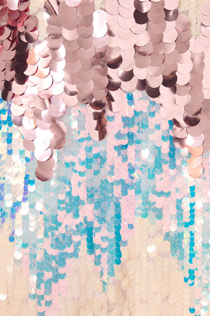 Stardust Sequin Dress in Pink Multi Sequin
