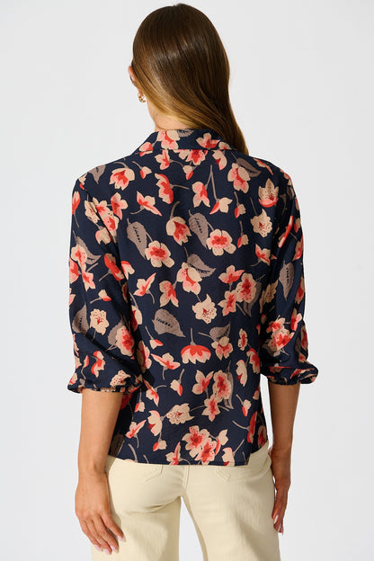 Twilight Flora Shirt in Navy Floral