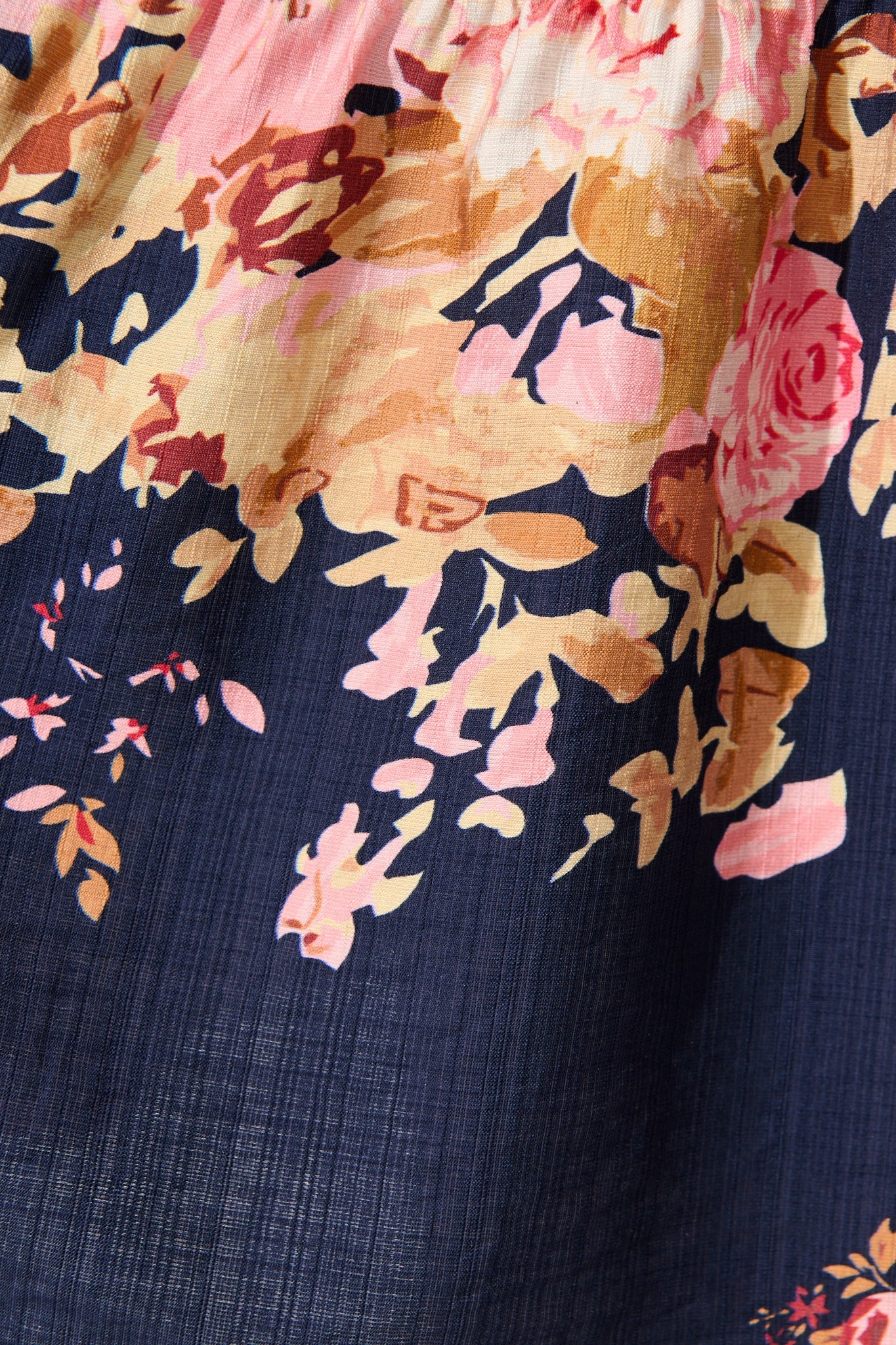 Delia Shirt Dress in Navy with Blush Floral