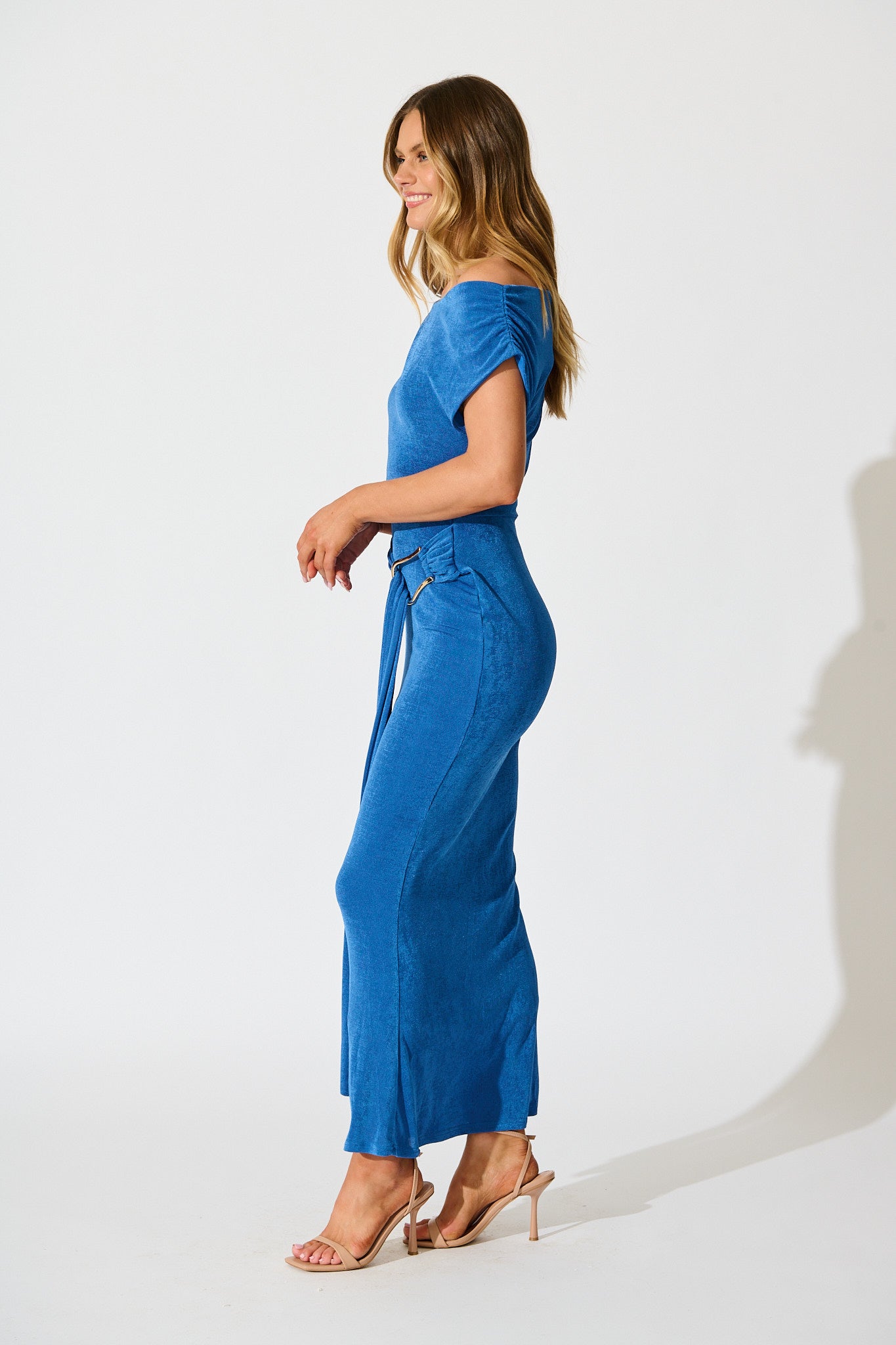 Queen Of The Night Maxi Dress in Cobalt Jersey