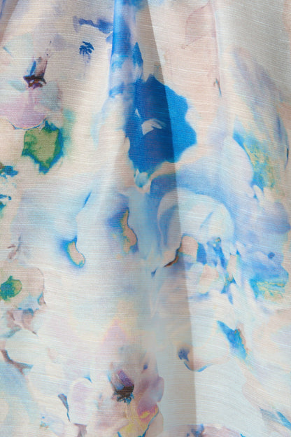 Martisha Top in Blue Floral