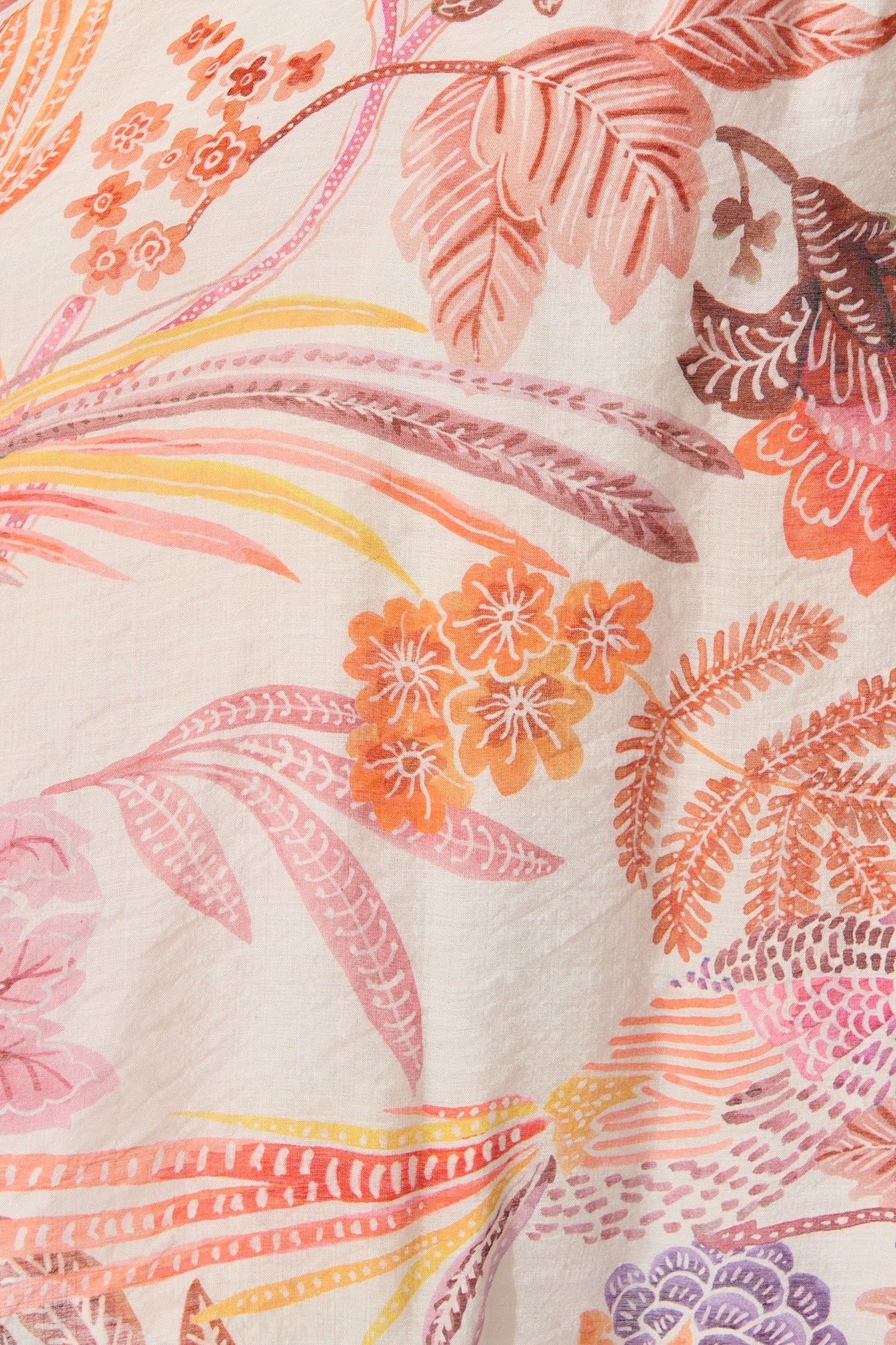 Marilina Short Dress in Multi Tan Leaf Print