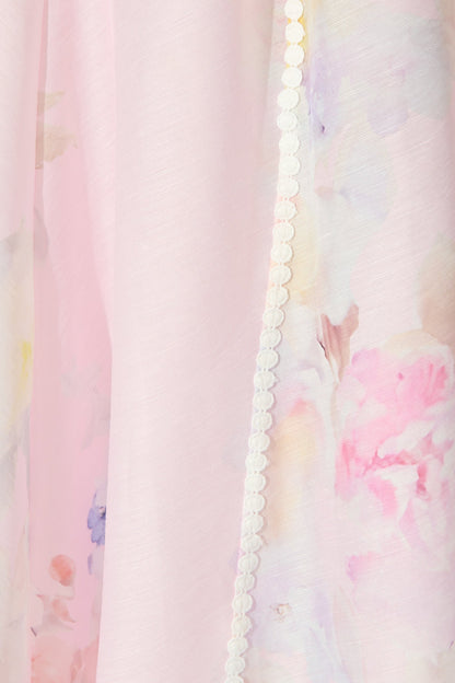 PRE ORDER Mimi Maxi Shirt Dress in Light Pink Floral