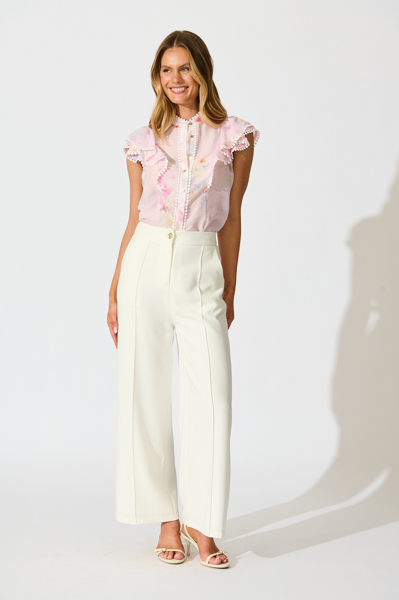 Conessa Top in Light Pink Floral