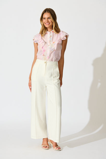 Conessa Top in Light Pink Floral