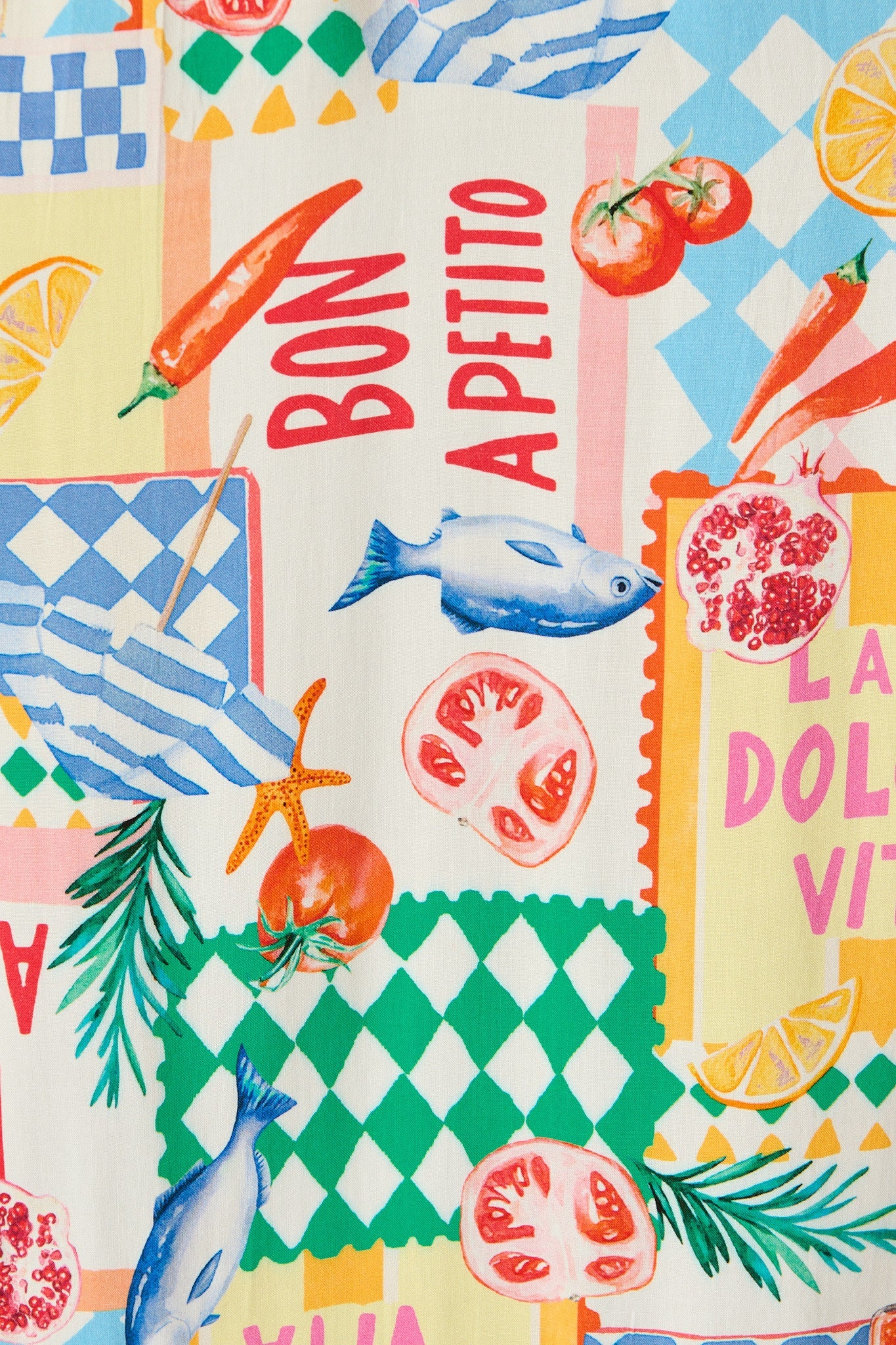 Coverdale Maxi Dress in White Multi Conversational Print