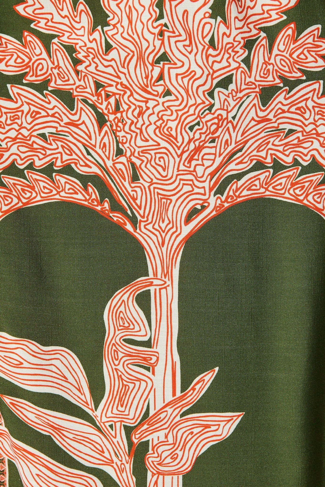 Bittersweet Midi Shirt Dress in Khaki Placement Print