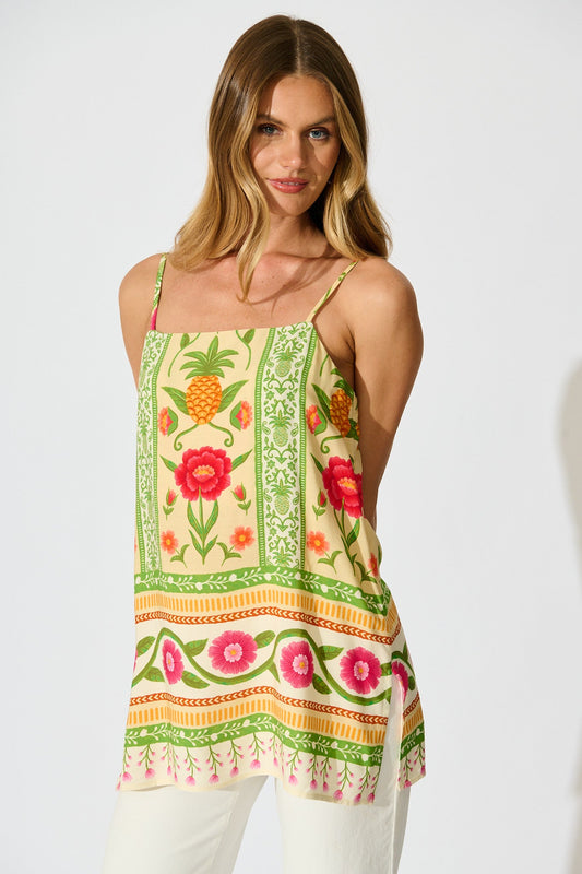 Tutti Fruitti Cami Top in Pineapple Print