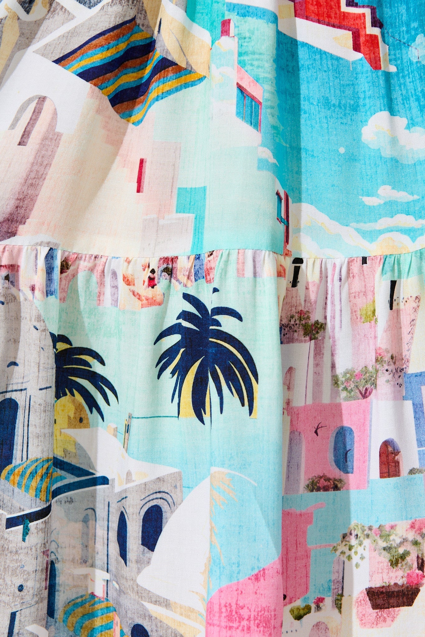 Mediterranean Muse Dress in Multi Print