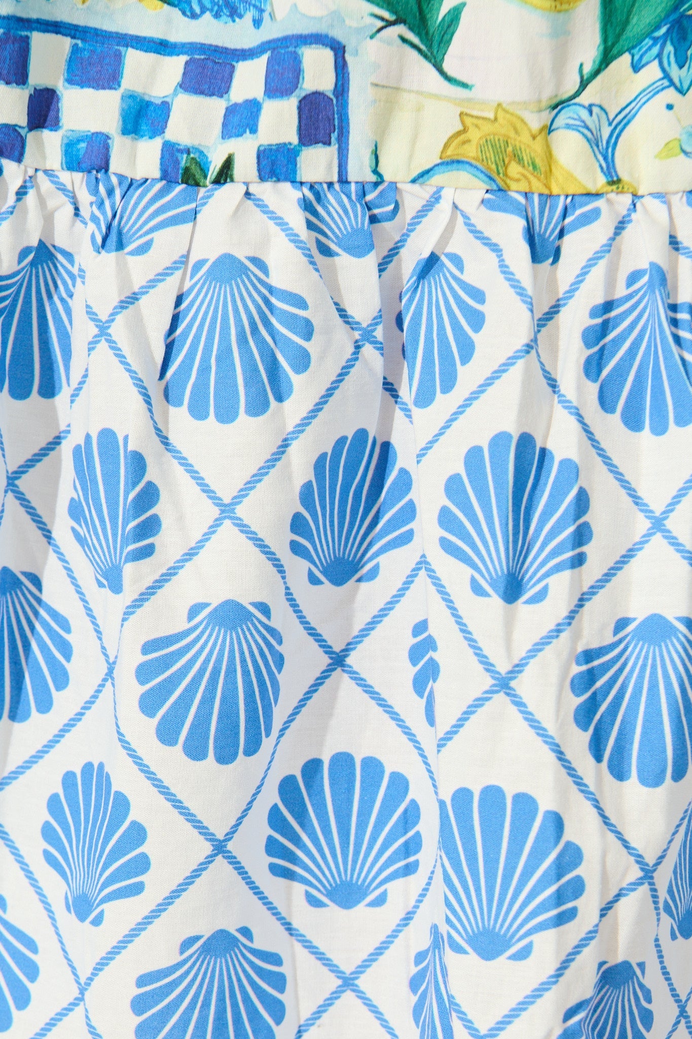 Lemon Kissed Shirt Dress in White Multi Lemon Cotton