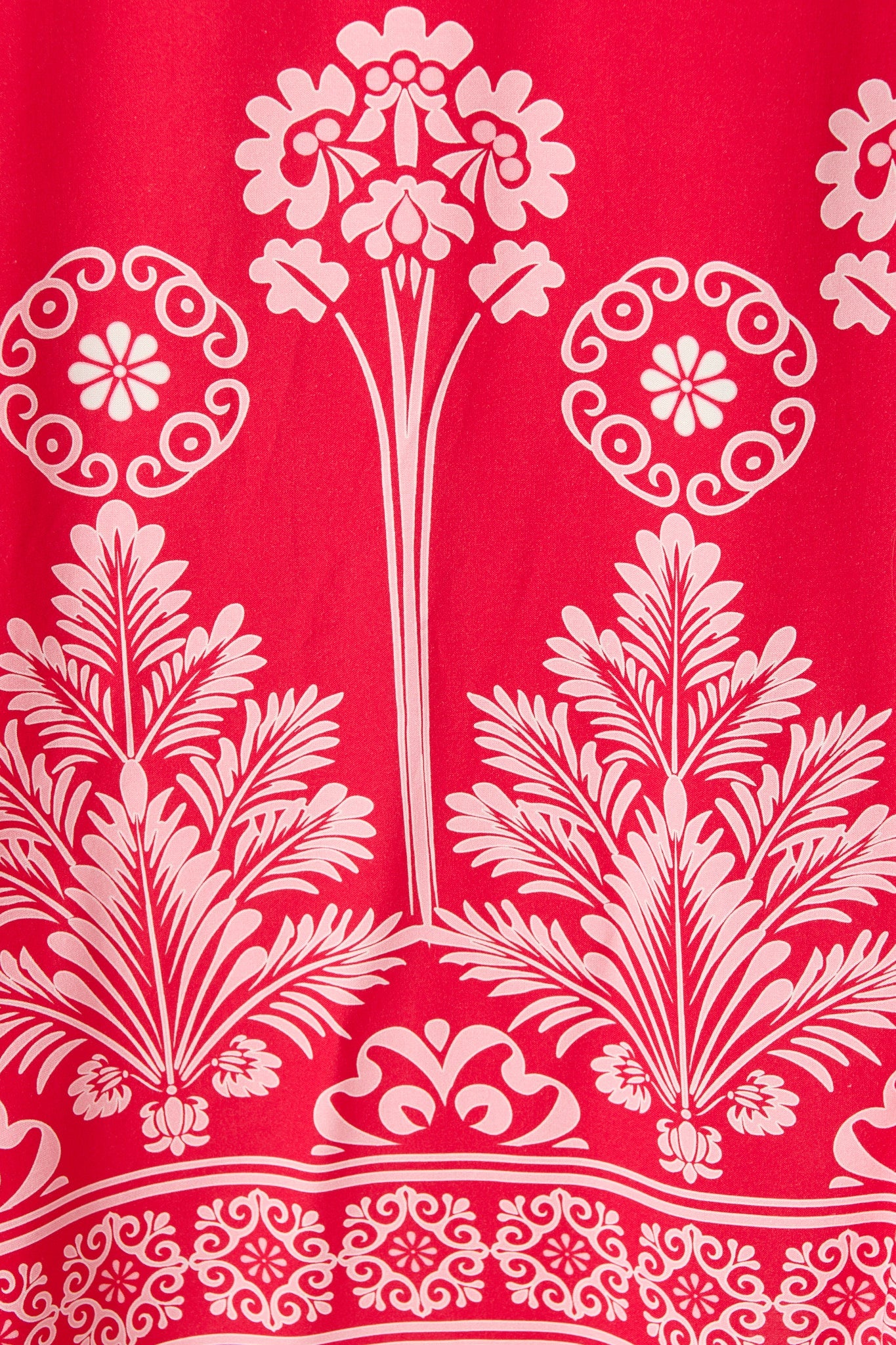 Coco Maxi Shirt Dress In Red and Pink Print