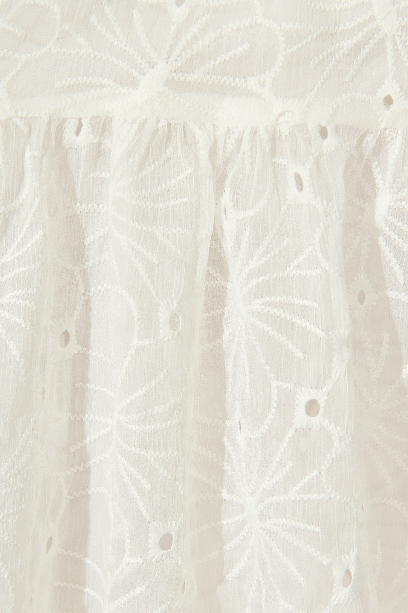 Love Letter Dress in White Floral Broderie