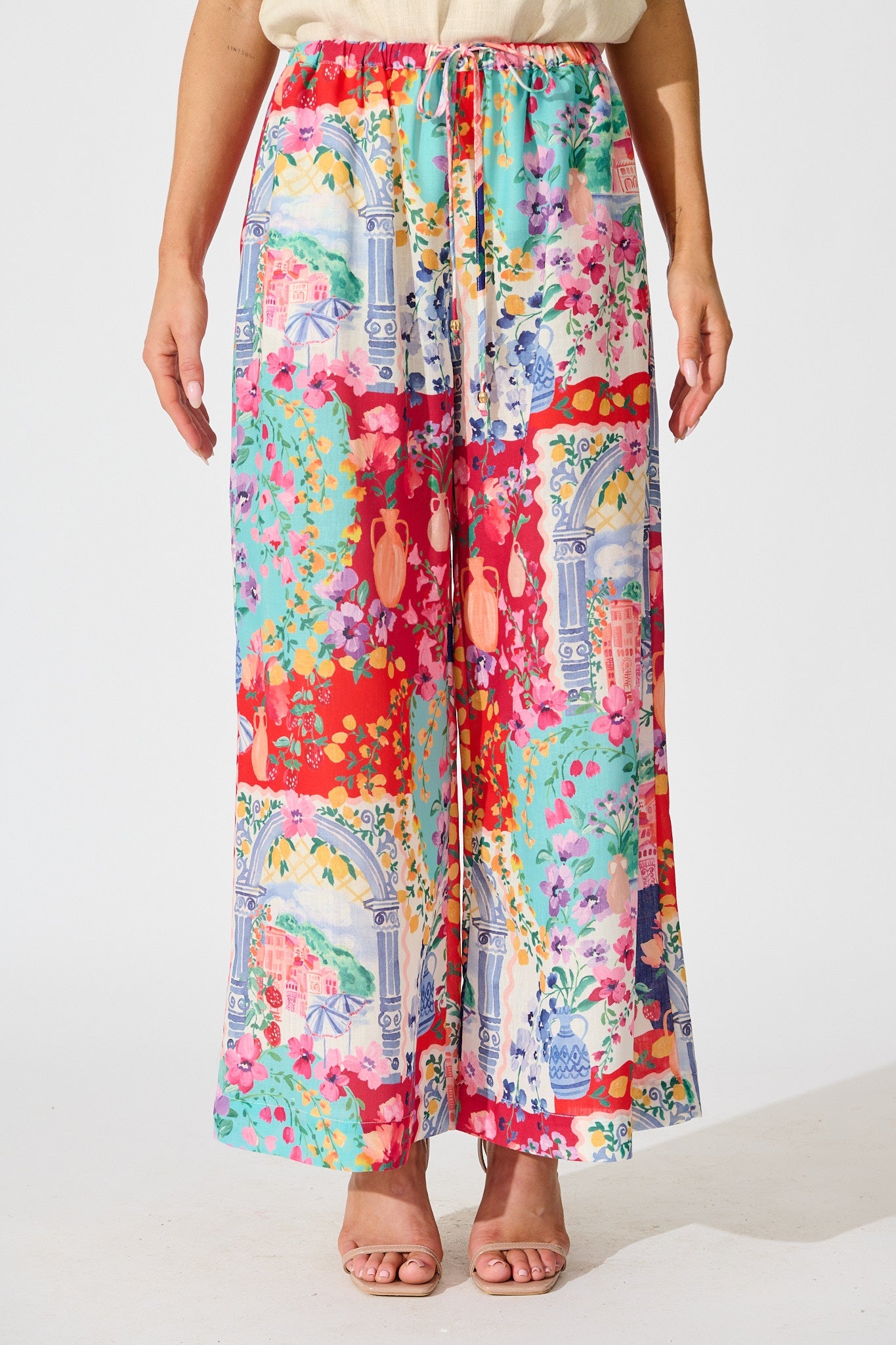 Romeo Pant in Multi Resort Linen Blend