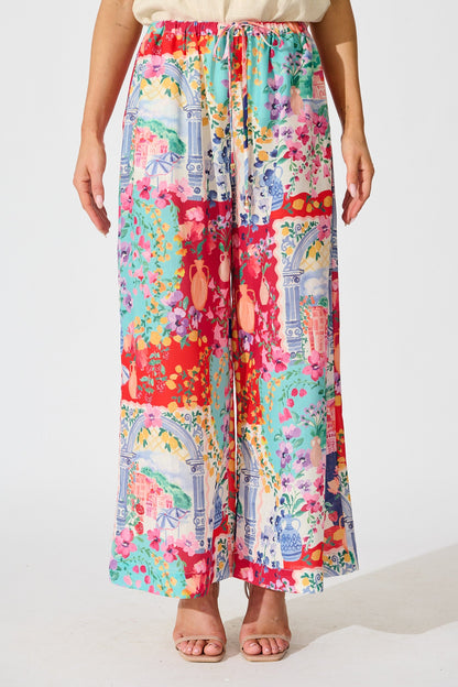 Romeo Pant in Multi Resort Linen Blend