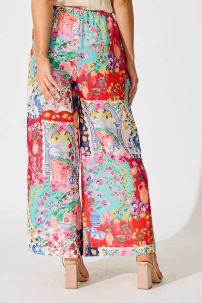 Romeo Pant in Multi Resort Linen Blend