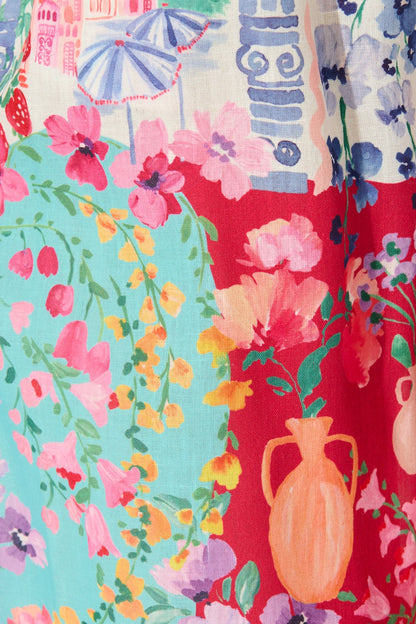 Romeo Pant in Multi Resort Linen Blend