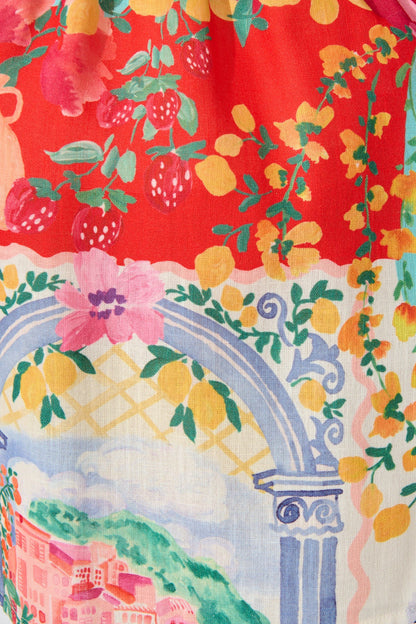 Prints Of Positano Short In Multi Resort Linen Blend