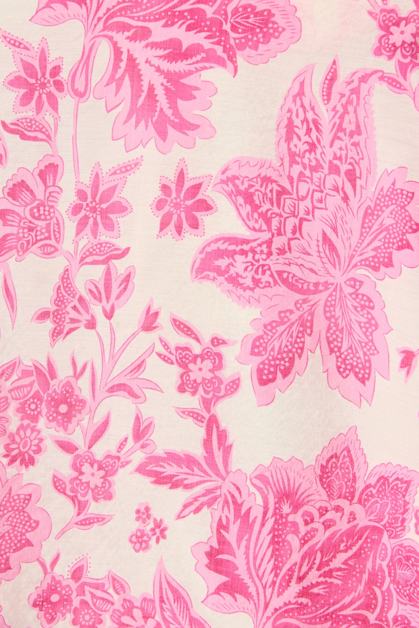 Roseabelle Midi Dress in Pink Leaf Print