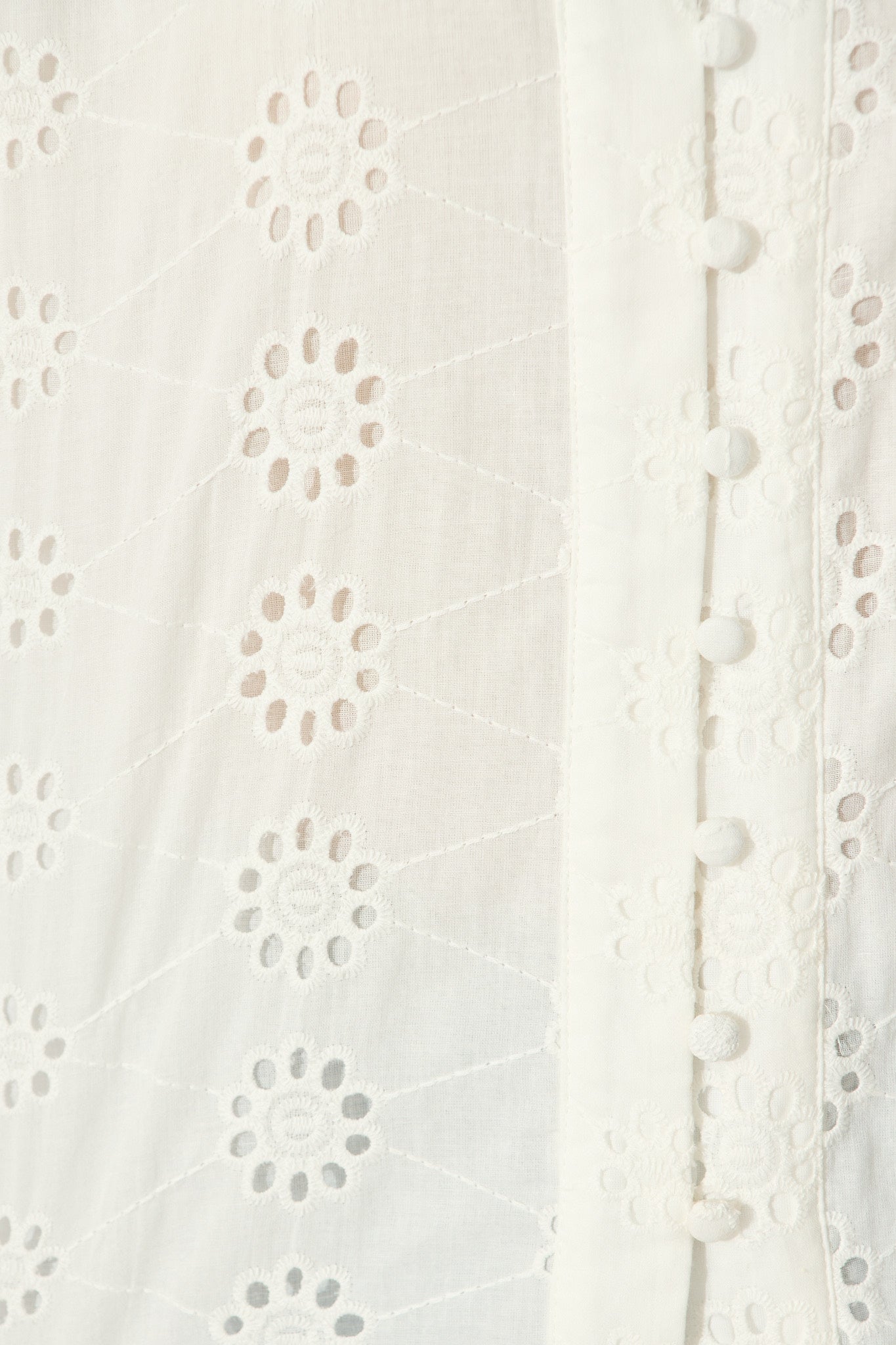 Krizza Top In White Embroidered Cotton