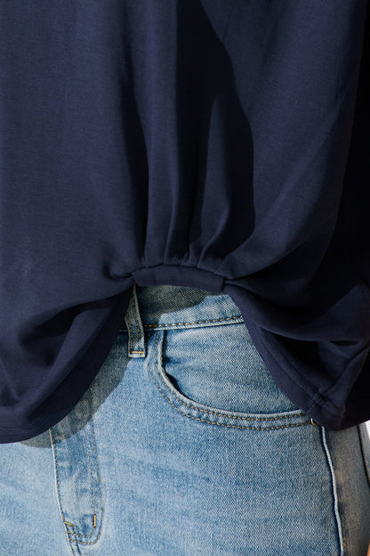 Dela T Shirt In Navy Cotton Blend