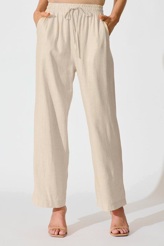 PRE ORDER Natural Form Pant in Oatmeal Cotton Linen