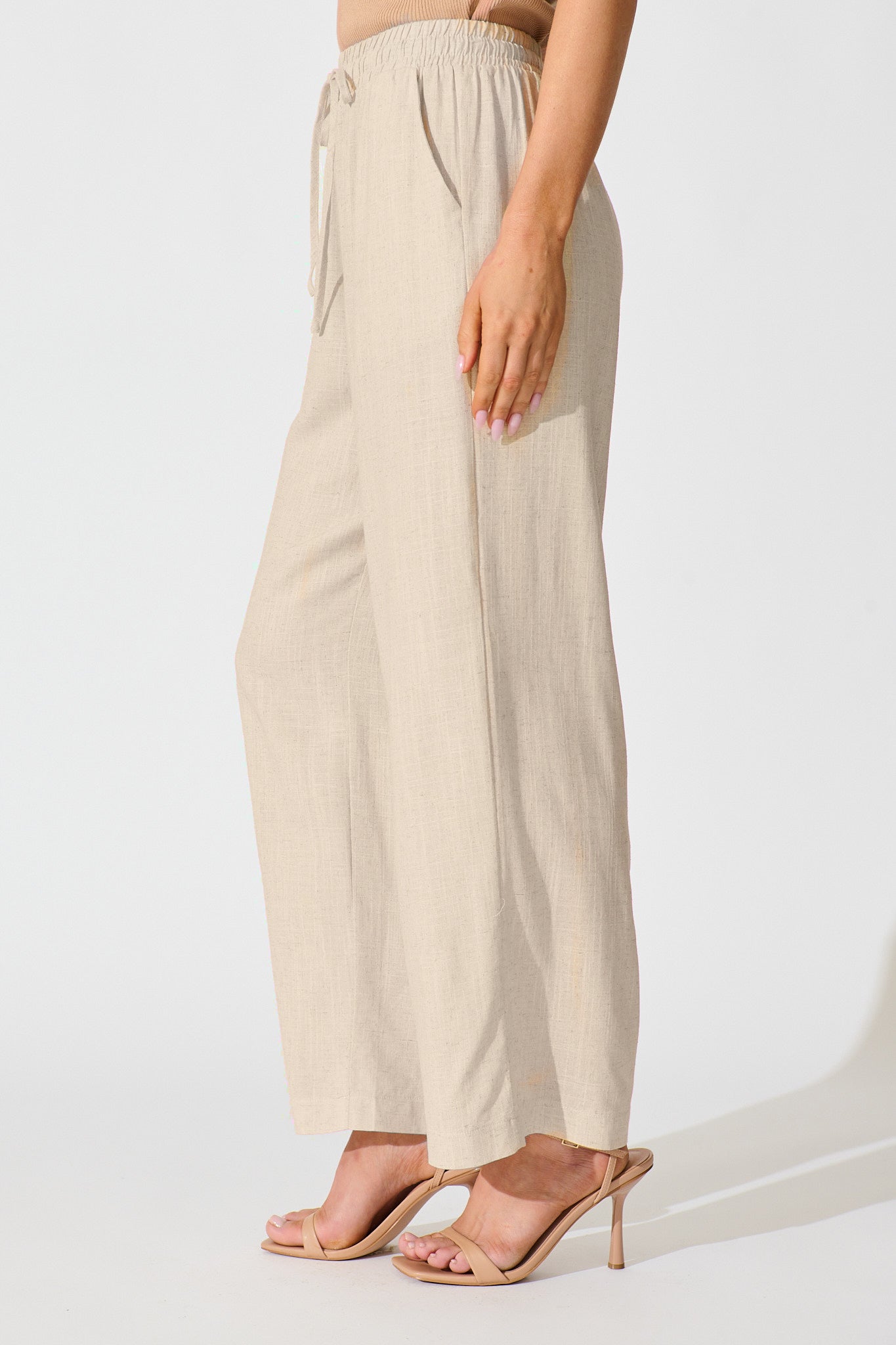 PRE ORDER Natural Form Pant in Oatmeal Cotton Linen