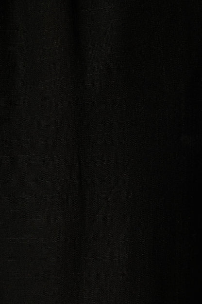 Natural Form Pant in Black Cotton Linen