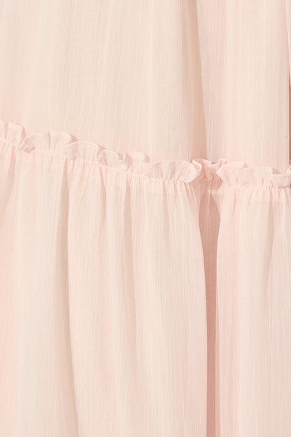Franc Midi Dress in Light Pink Chiffon