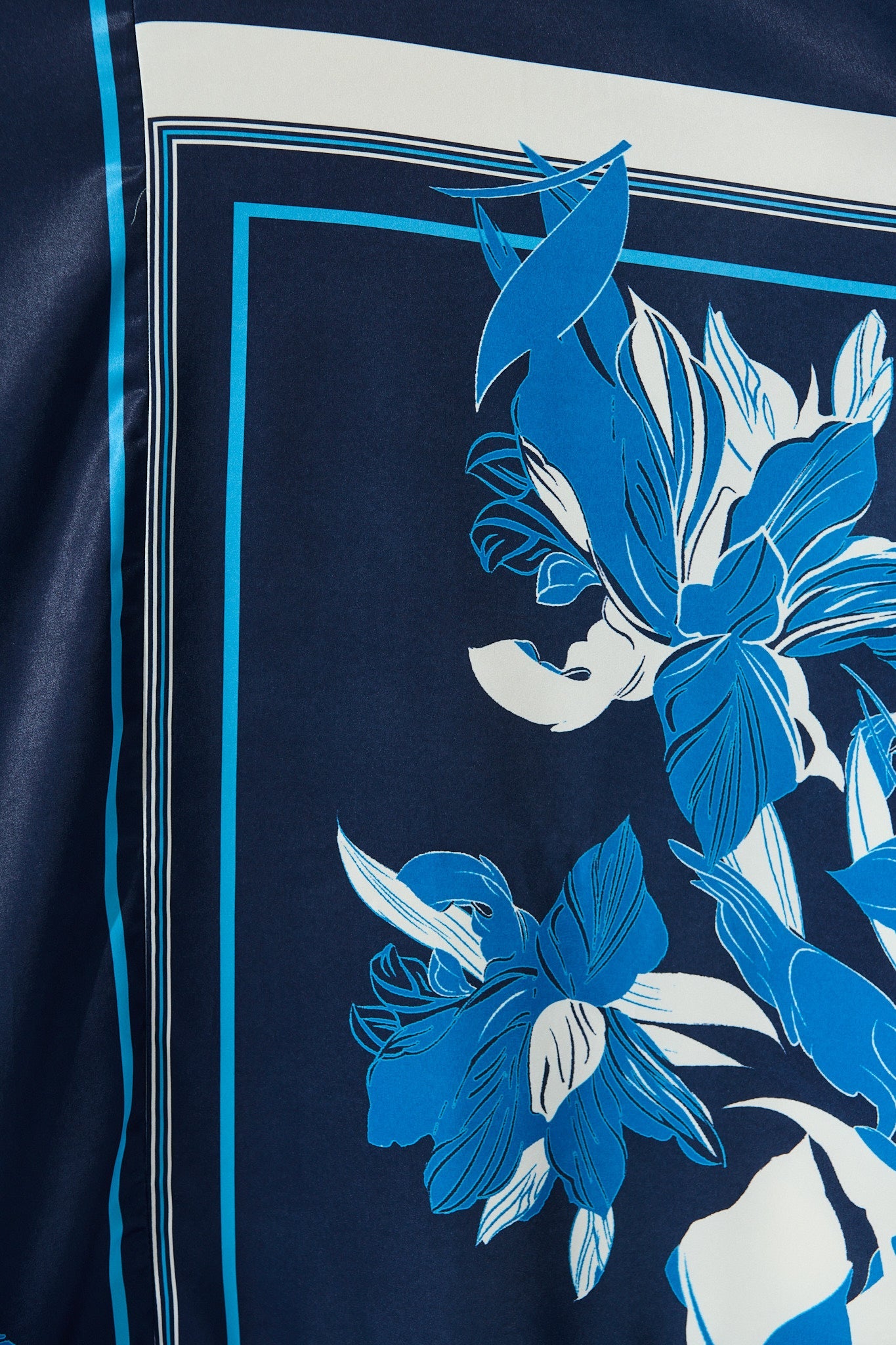 Ruthie Maxi Sundress in Navy Floral Satin