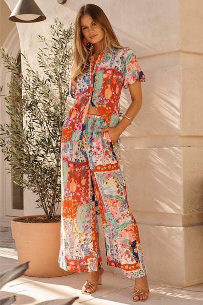 Romeo Pant in Multi Resort Linen Blend