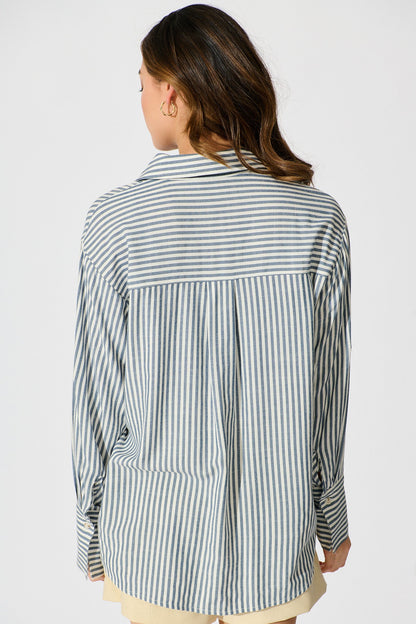Avenly Shirt in Blue Stripe