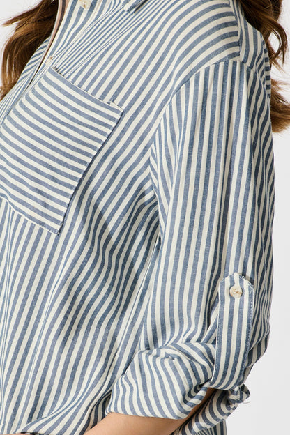 Avenly Shirt in Blue Stripe