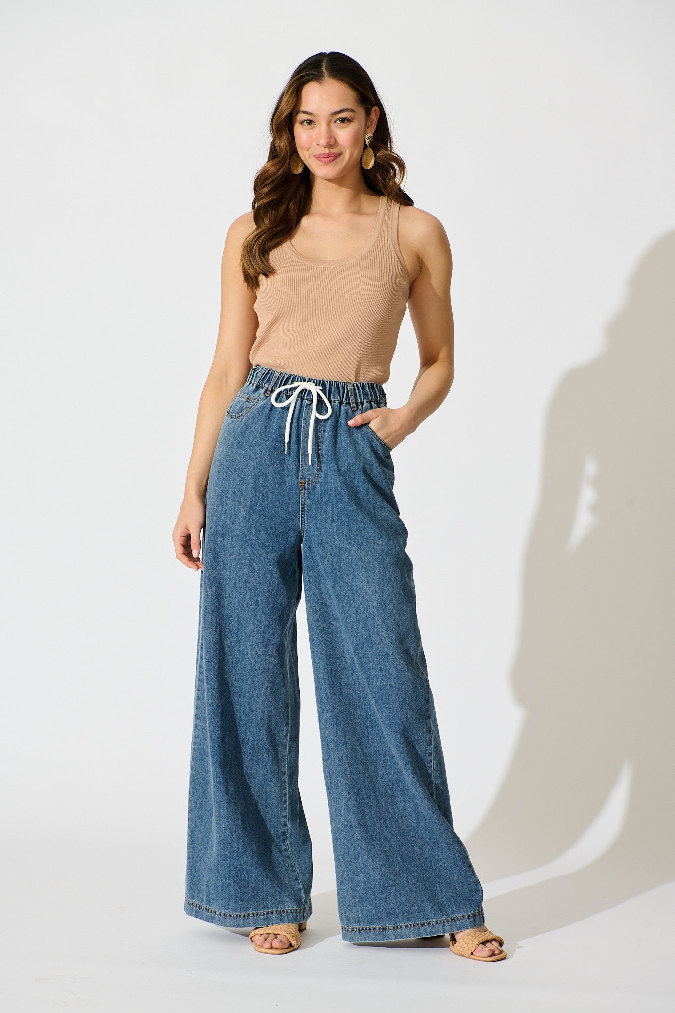 Leocadia High Rise Jean in Light Blue Denim