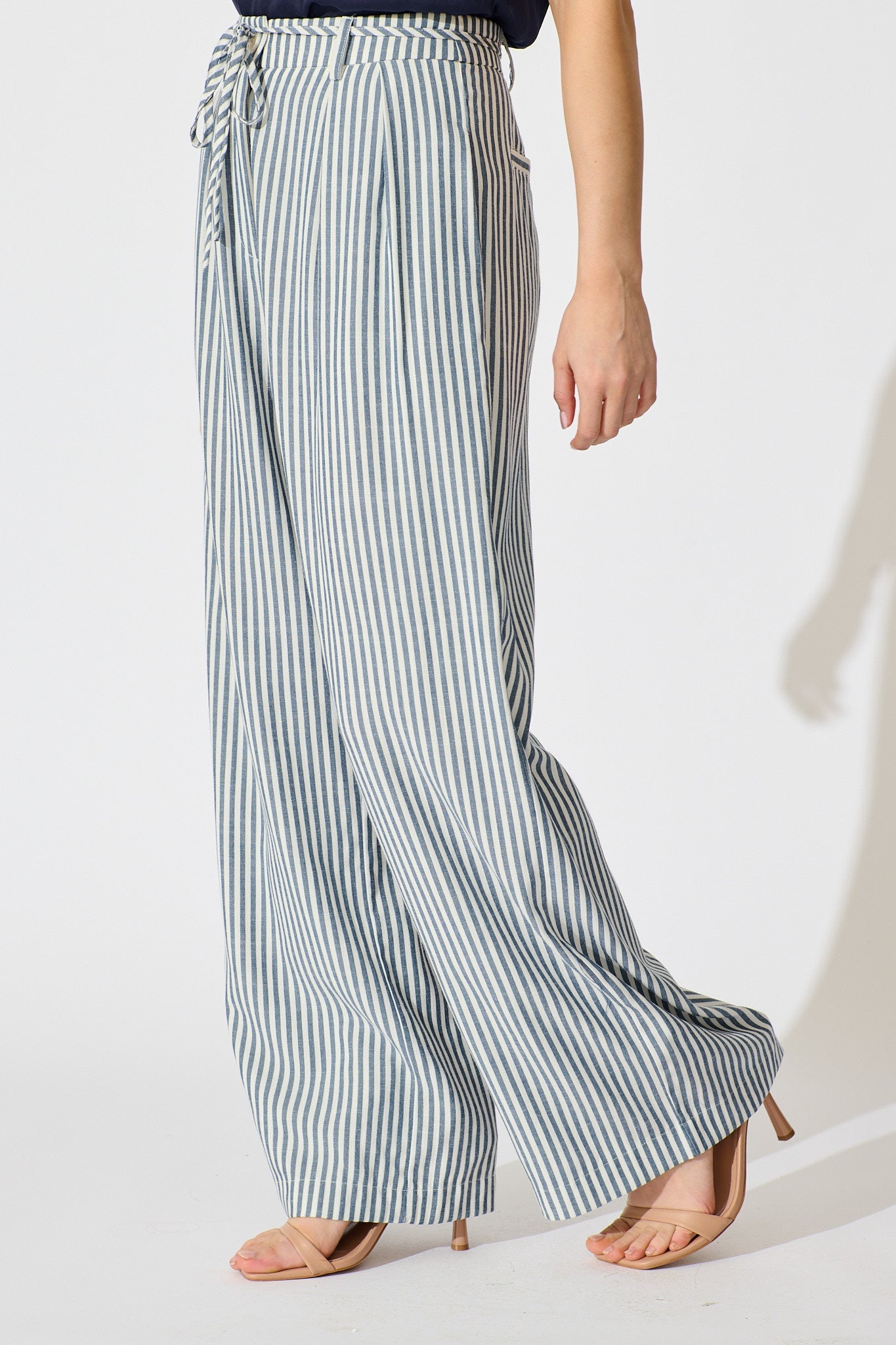 Amoura Pant in Blue Stripe