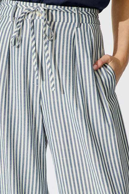 Amoura Pant in Blue Stripe